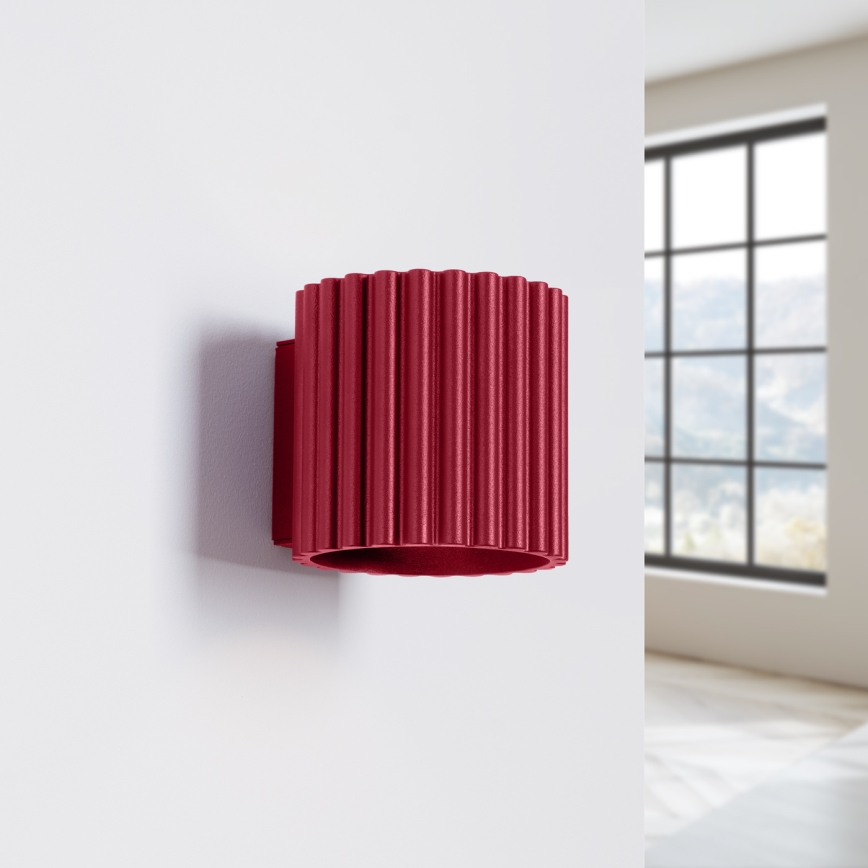 Aplique de pared AURA 1xG9/10W/230V rojo