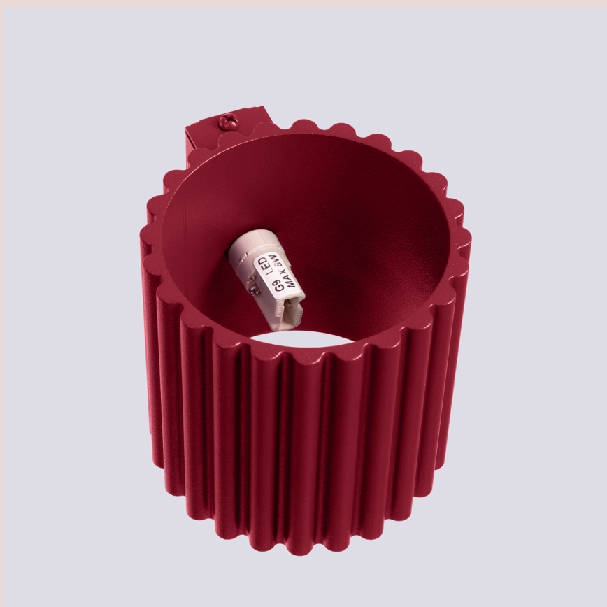 Aplique de pared AURA 1xG9/10W/230V rojo