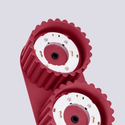 Foco empotrable AURA 2xGX53/10W/230V rojo