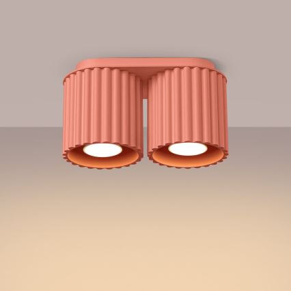 Foco AURA 2xGU10/10W/230V rosa