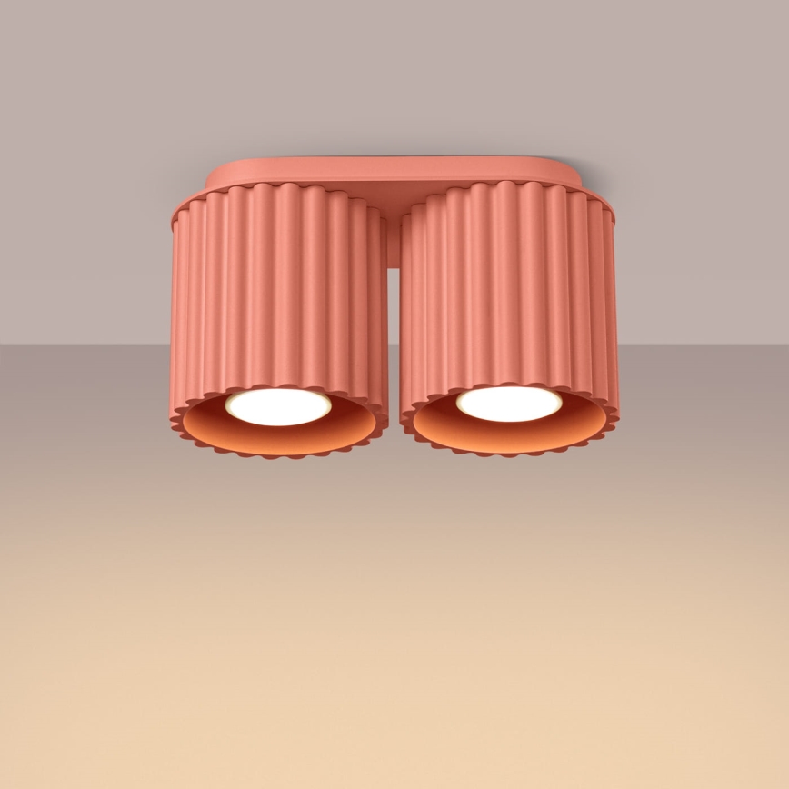 Foco AURA 2xGU10/10W/230V rosa