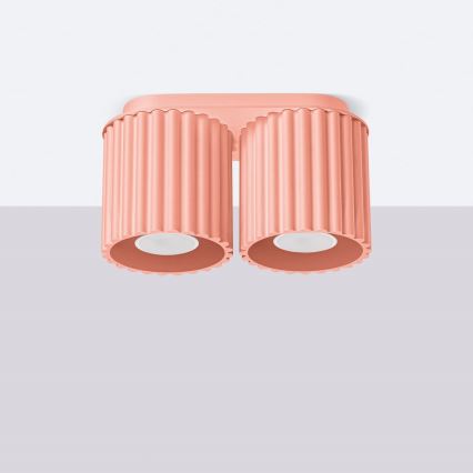 Foco AURA 2xGU10/10W/230V rosa