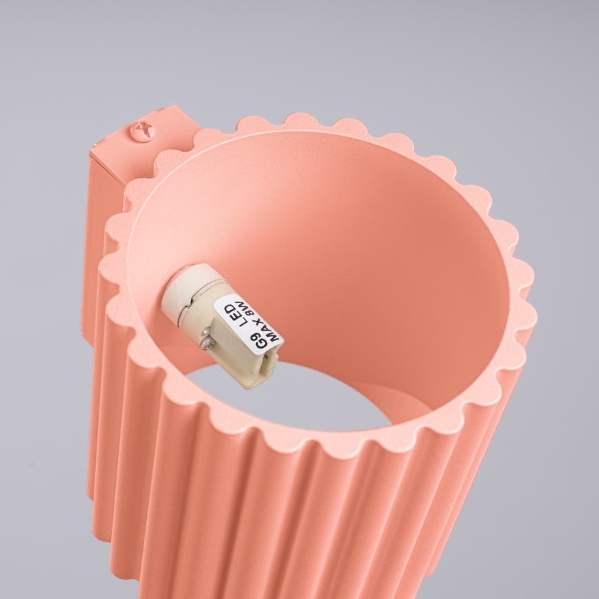 Aplique de pared AURA 1xG9/10W/230V rosa