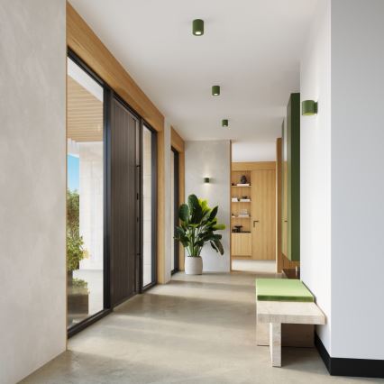 Foco de pared ORBIS 1xG9/8W/230V hormigón/verde