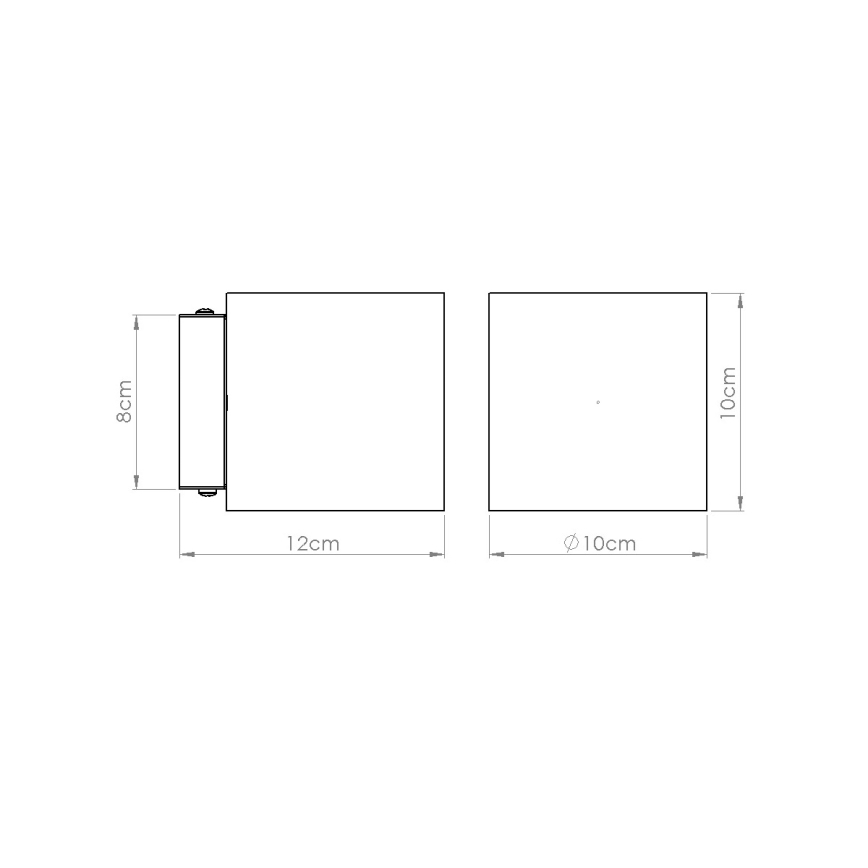 Foco de pared ORBIS 1xG9/8W/230V hormigón/verde
