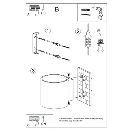 Foco de pared ORBIS 1xG9/8W/230V hormigón/verde