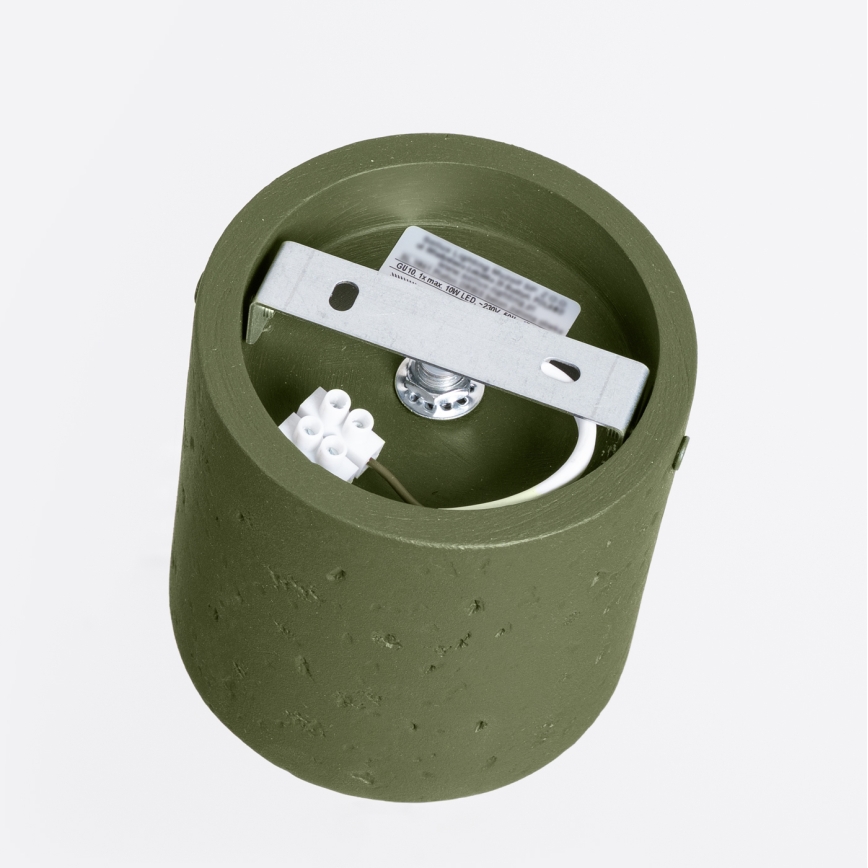 Foco ORBIS 1xGU10/10W/230V hormigón/verde