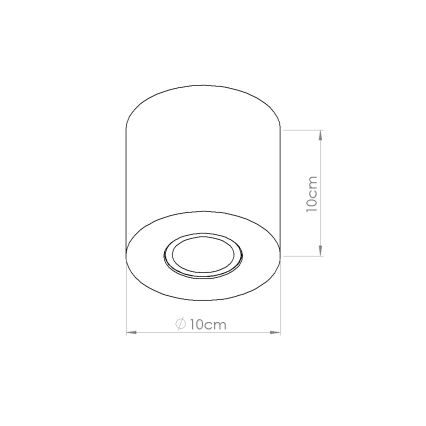Foco orientable ORBIS 1xGU10/10W/230V hormigón/crema