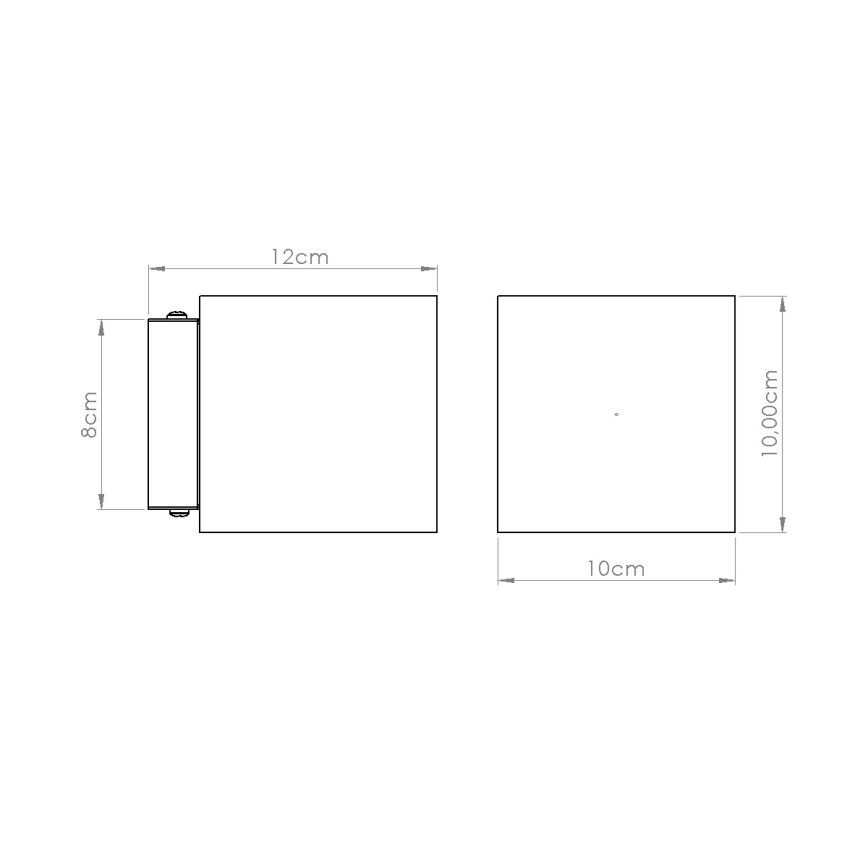 Aplique de pared orientable QUAD 1xG9/8W/230V hormigón/verde