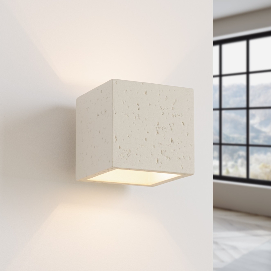 Aplique de pared tipo spot QUAD 1xG9/8W/230V hormigón/crema