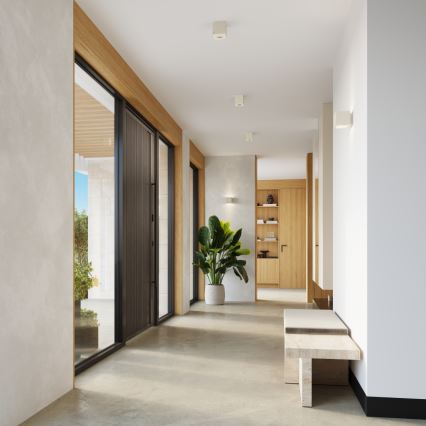 Aplique de pared tipo spot QUAD 1xG9/8W/230V hormigón/crema