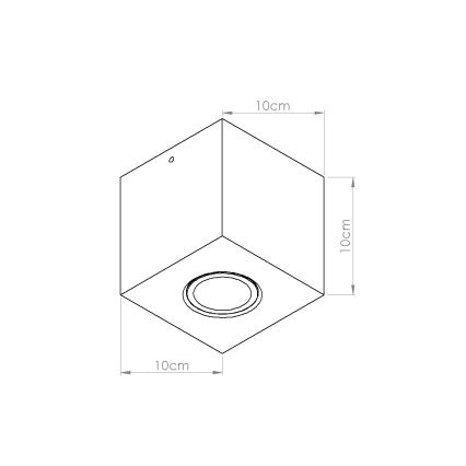 Foco orientable QUAD 1xGU10/10W/230V hormigón/verde