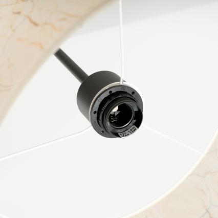 Lámpara colgante con cable NEVIA 1xE27/15W/230V Ø 40 cm beige/efecto mármol