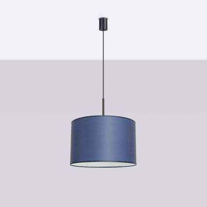 Lámpara colgante con cable NEVIA 1xE27/15W/230V Ø 40 cm azul