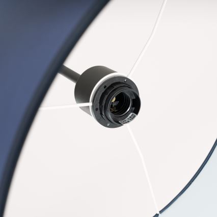 Lámpara colgante con cable NEVIA 1xE27/15W/230V Ø 40 cm azul