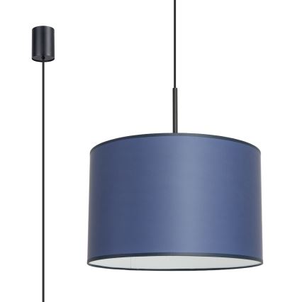Lámpara colgante con cable NEVIA 1xE27/15W/230V Ø 40 cm azul