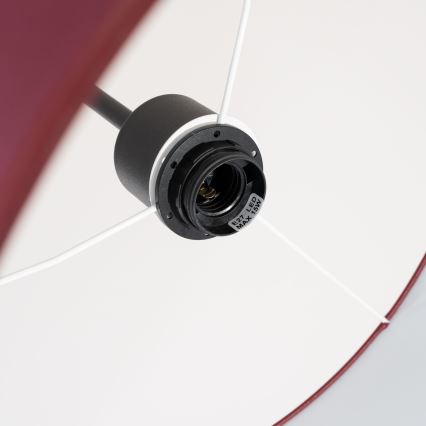 Lámpara colgante con cable NEVIA 1xE27/15W/230V Ø 40 cm roja