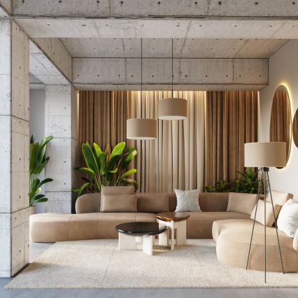 Lámpara de pie NEVIA 1xE27/15W/230V taupe