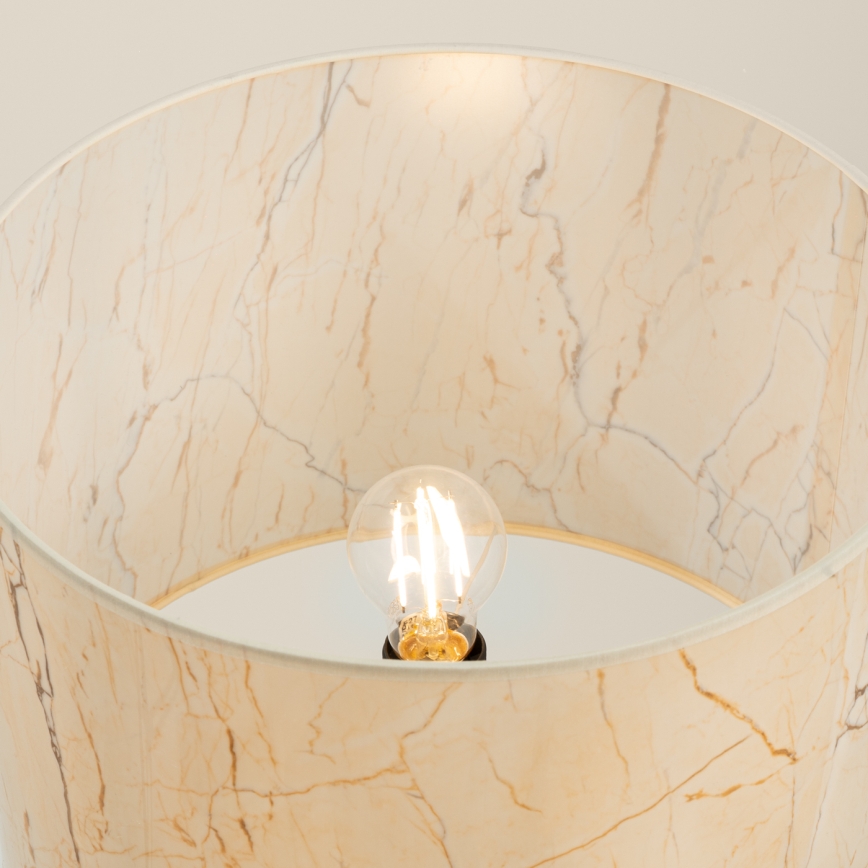 Lámpara de pie NEVIA 1xE27/15W/230V beige/decoración de mármol