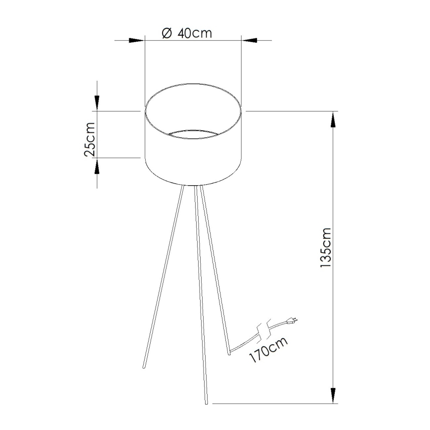 Lámpara de pie NEVIA 1xE27/15W/230V beige/decoración de mármol