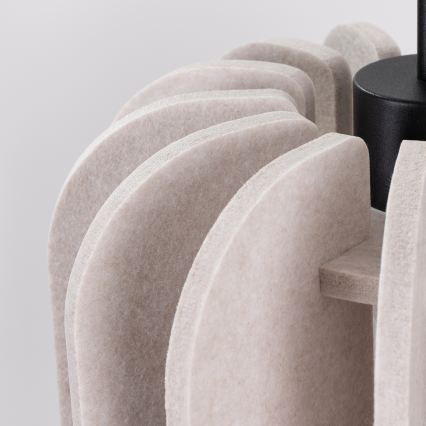 Lámpara colgante con cable MULA 1xE27/15W/230V Ø 27 cm color crema