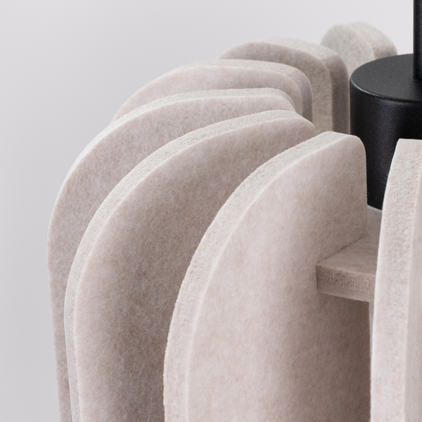 Lámpara colgante con cable MULA 1xE27/15W/230V Ø 27 cm color crema