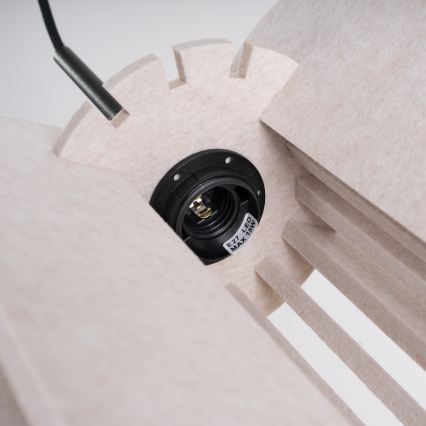 Lámpara colgante con cable MULA 1xE27/15W/230V Ø 27 cm color crema