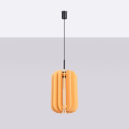 Lámpara colgante con cable MULA 1xE27/15W/230V, Ø 27 cm, color amarillo