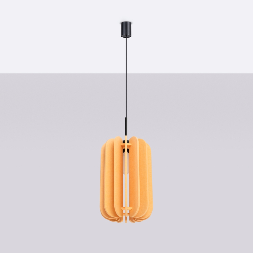 Lámpara colgante con cable MULA 1xE27/15W/230V, Ø 27 cm, color amarillo