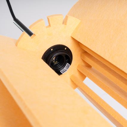 Lámpara colgante con cable MULA 1xE27/15W/230V, Ø 27 cm, color amarillo