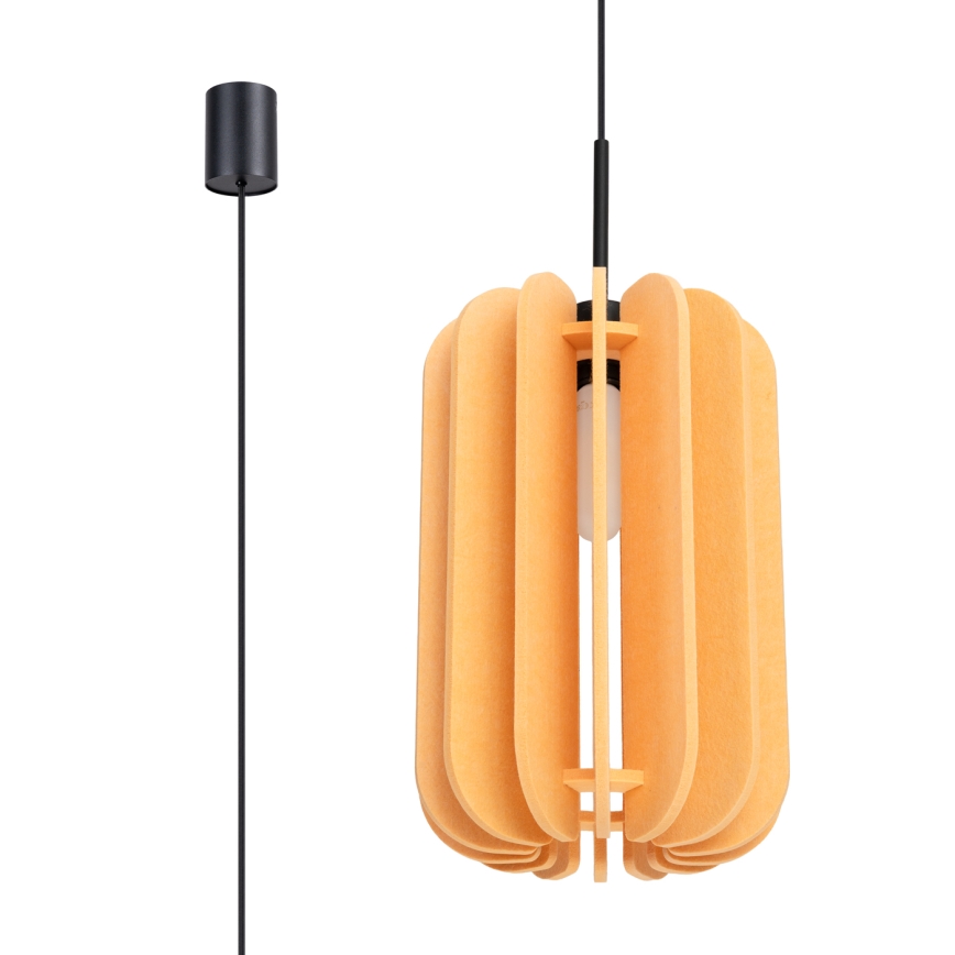 Lámpara colgante con cable MULA 1xE27/15W/230V, Ø 27 cm, color amarillo