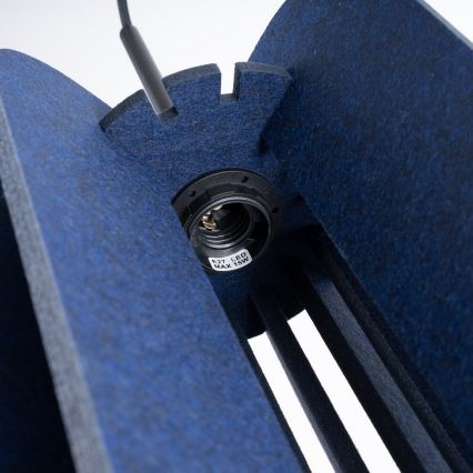 Lámpara colgante con cable MULA 1xE27/15W/230V Ø 27 cm azul