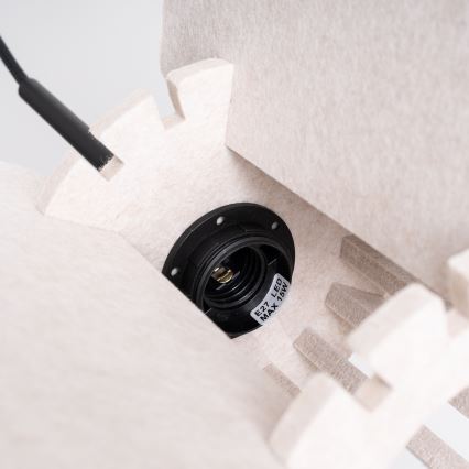 Lámpara colgante con cable MULA 1xE27/15W/230V, diámetro 45 cm, color crema