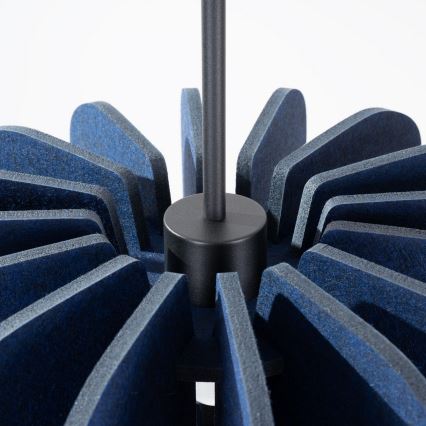 Lámpara colgante con cable MULA 1xE27/15W/230V diámetro 45 cm azul