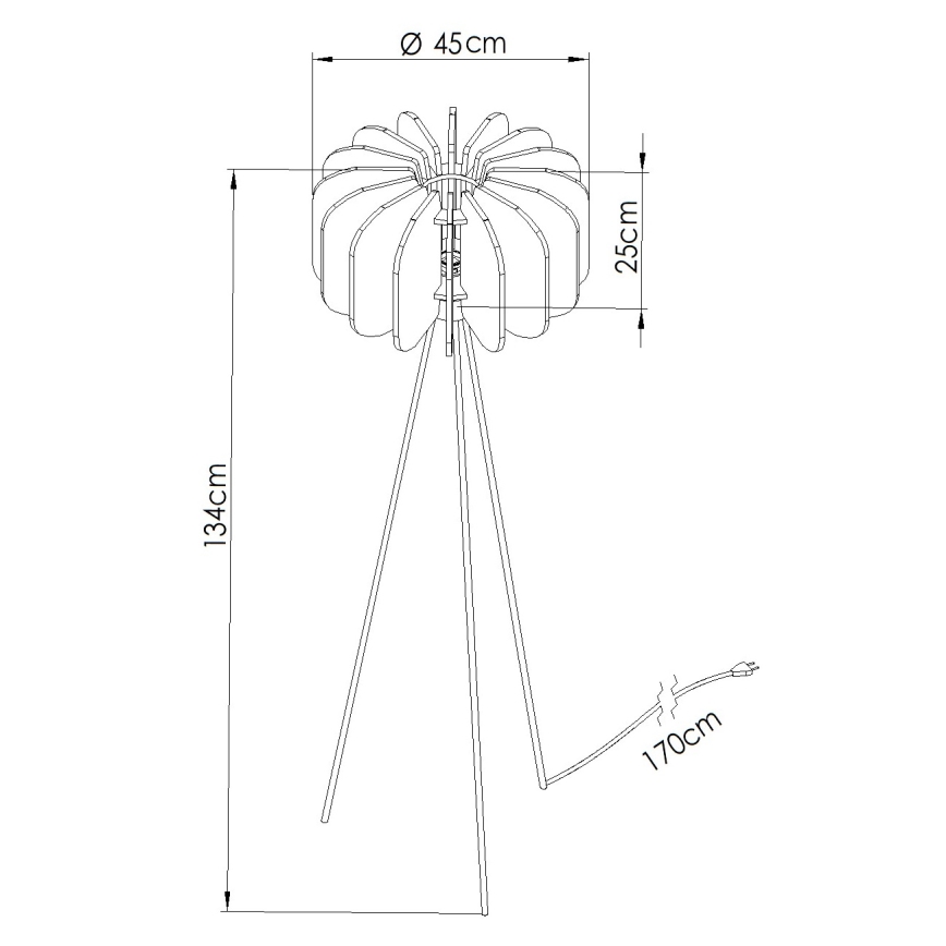 Lámpara de pie MULA 1xE27/15W/230V azul
