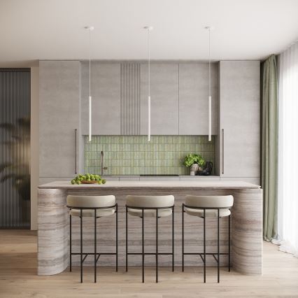 Lámpara colgante con cable ARCHE 2xG9/8W/230V blanca