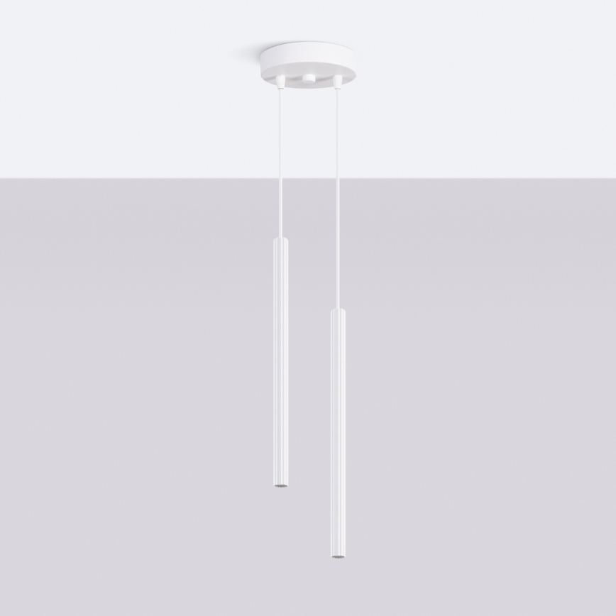 Lámpara colgante con cable ARCHE 2xG9/8W/230V blanca