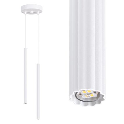 Lámpara colgante con cable ARCHE 2xG9/8W/230V blanca