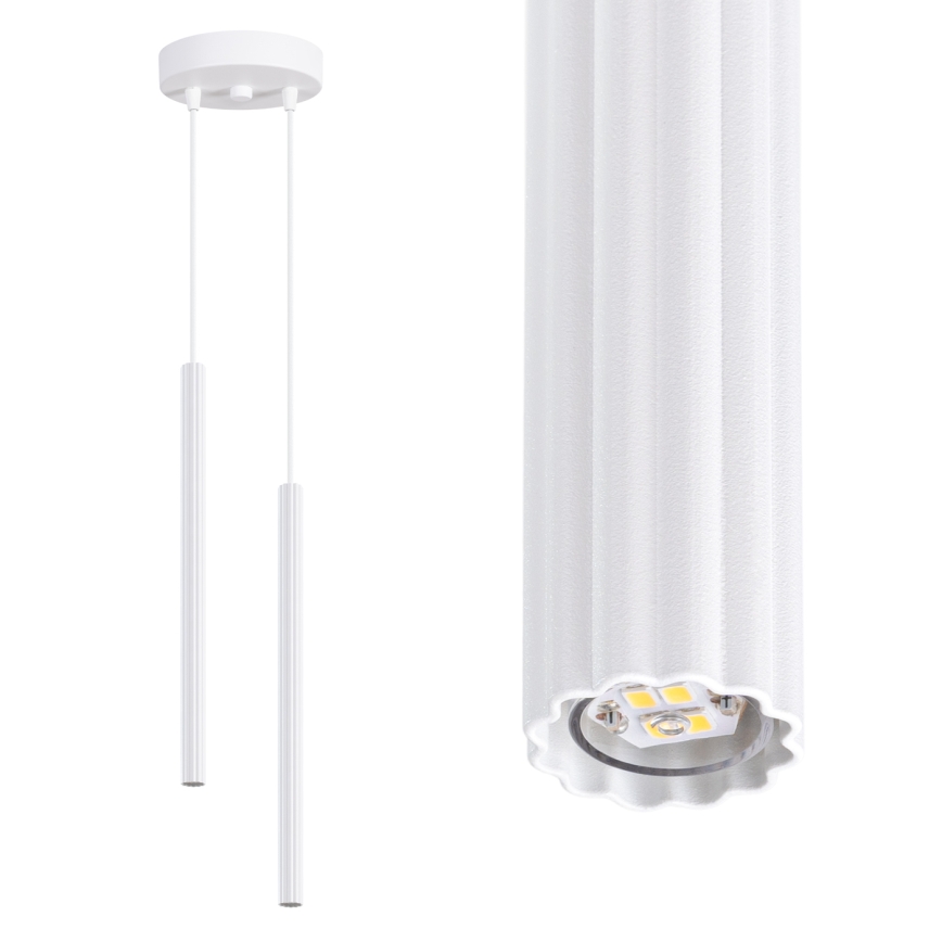 Lámpara colgante con cable ARCHE 2xG9/8W/230V blanca