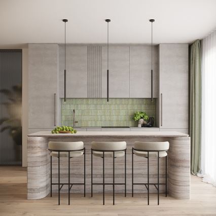 Lámpara colgante con cable ARCHE 2xG9/8W/230V negra