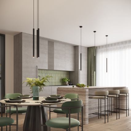 Lámpara colgante con cable ARCHE 2xG9/8W/230V negra