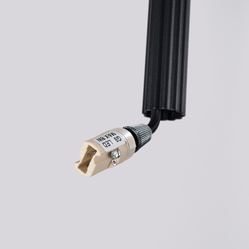 Lámpara colgante con cable ARCHE 2xG9/8W/230V negra