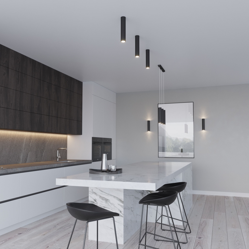 Lámpara colgante con cable LAGOS 2xGU10/10W/230V negra