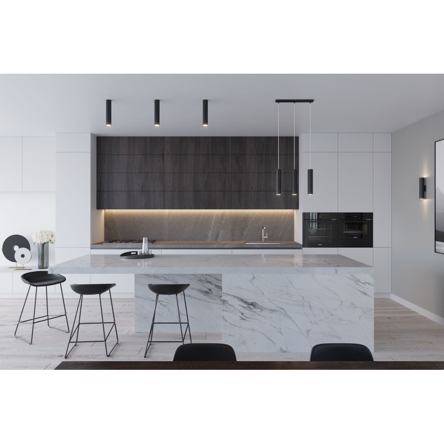 Lámpara colgante con cable LAGOS 2xGU10/10W/230V negra