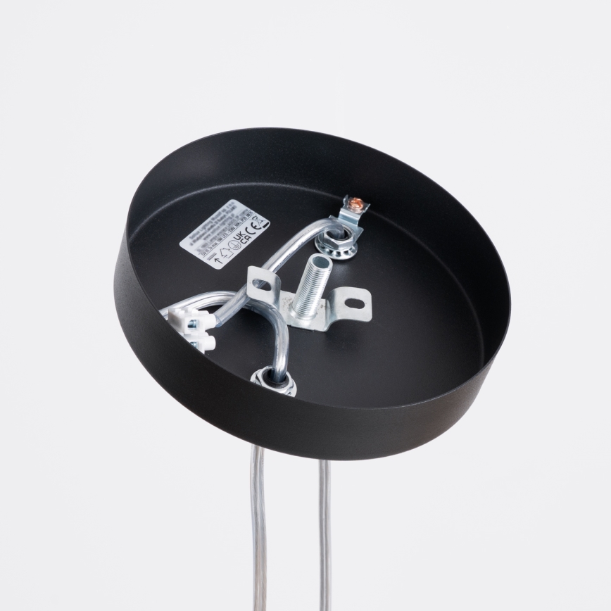 Lámpara colgante con cable LAGOS 2xGU10/10W/230V negra