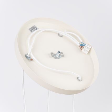 Lámpara colgante con cable ESTRIA 3x E14/10W/230V Ø 30 cm color crema