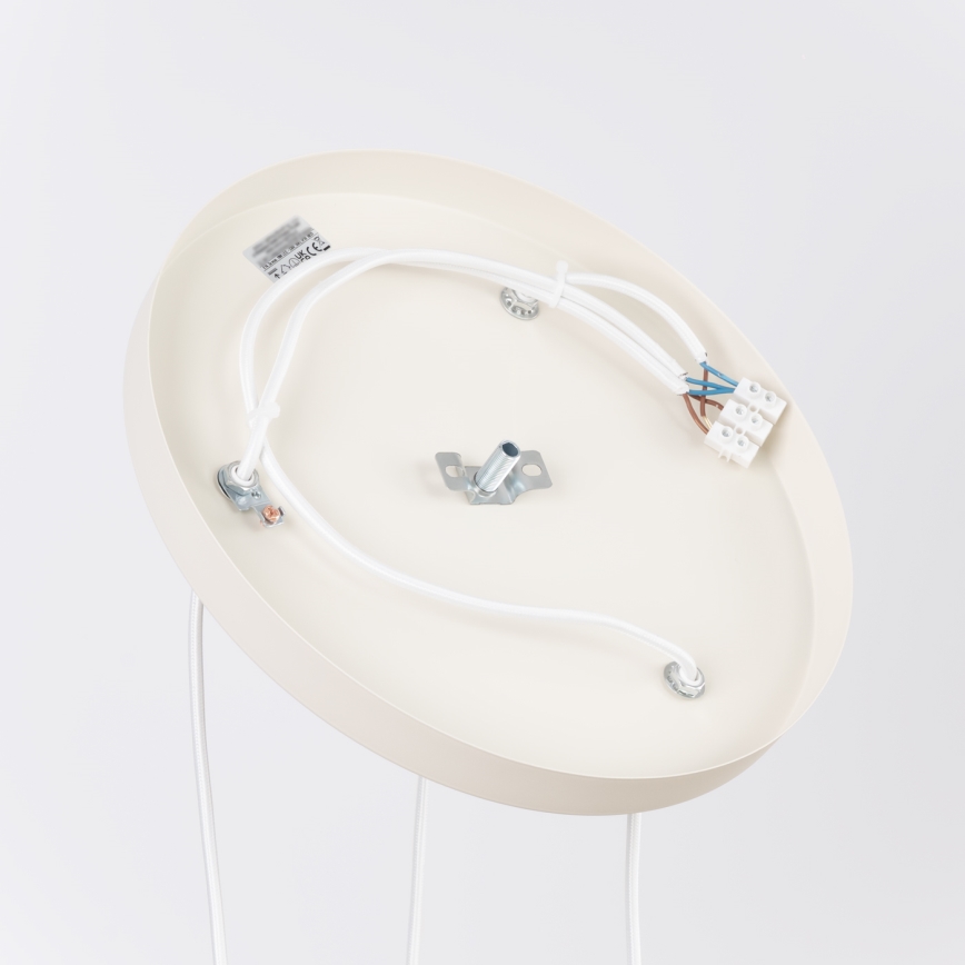 Lámpara colgante con cable ESTRIA 3x E14/10W/230V Ø 30 cm color crema