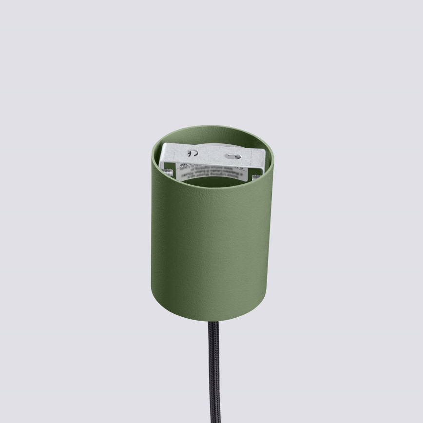 Lámpara colgante con cable ESTRIA 1xE14/10W/230V, Ø 14 cm, verde