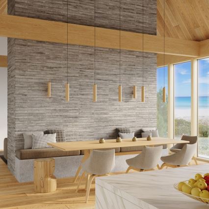 Aplique de pared LINO 2xGU10/10W/230V de haya