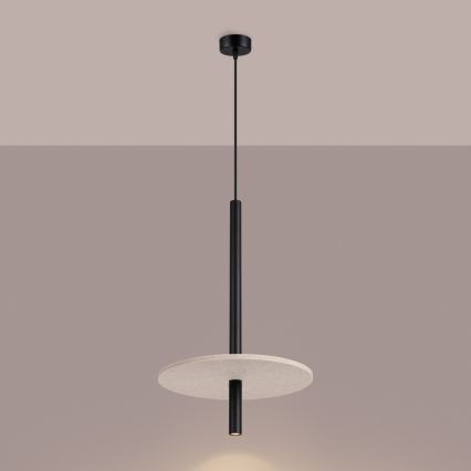 Lámpara colgante con cable FELTRO 1xG9/8W/230V negra/crema